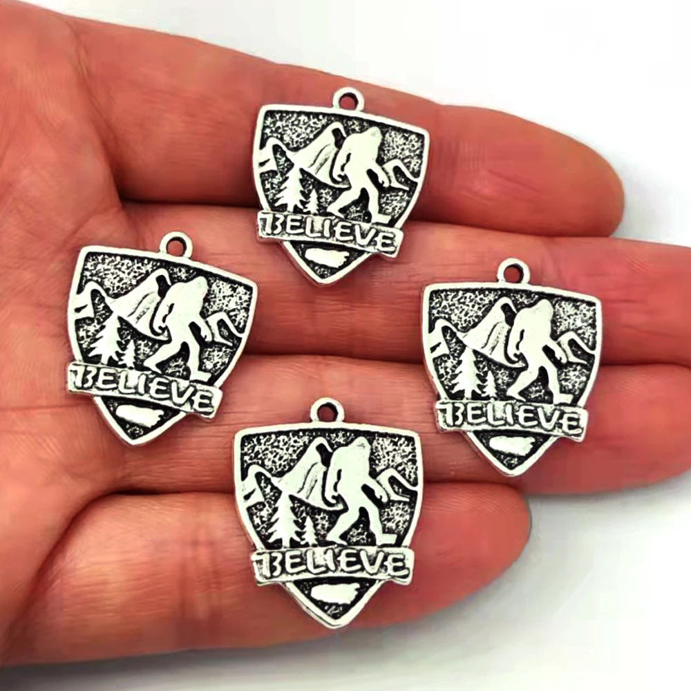 50 шт. верьте Бигфут античный кулон гора бегущий в горе подвеска hid &amp seek для сделай