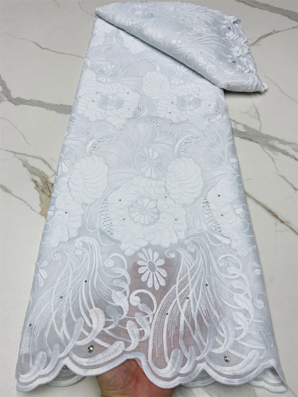 NI.AI нигерийская хлопковая кружевная ткань высокое качество кружево 2022