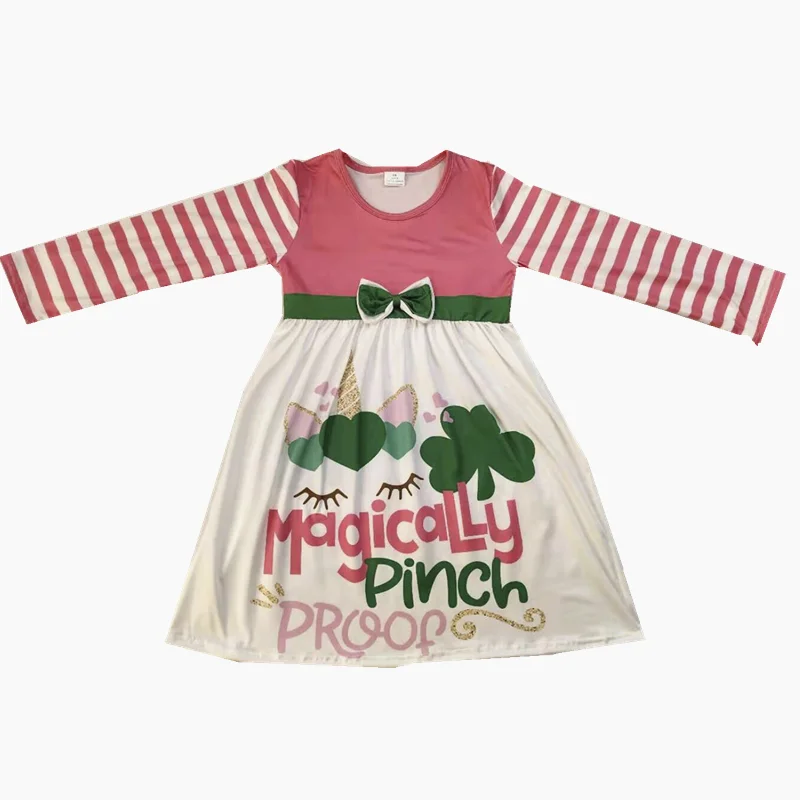 2020 детская одежда для малышей платье девочек на День Святого Патрика | Детская и