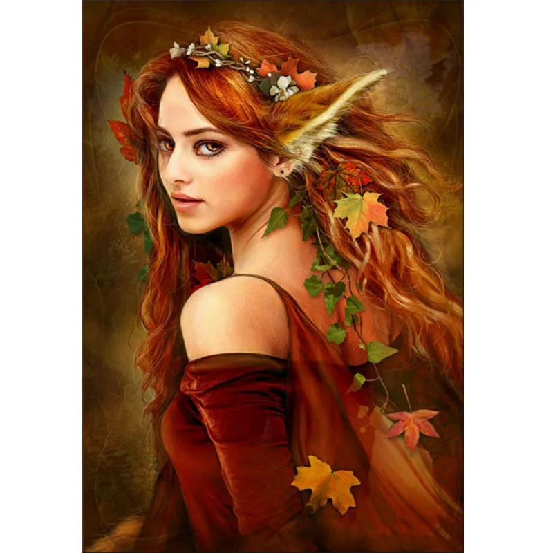 

5D DIY Diamond Painting Beautiful Fairy Elves Girl Pictures Of Rhinestones Full Drill Cross Stitch Mosaic Embroidery Home Decor