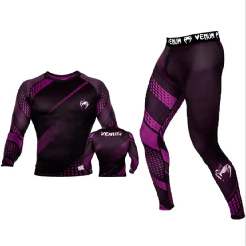 

MMA Men’s compression running sports gym fitness body fit shaper bodybuilding wear training pants tights quick dry suit