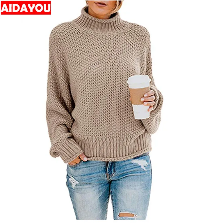 Свитера оверсайз с рукавом летучая мышь пуловер свободного кроя повседневный