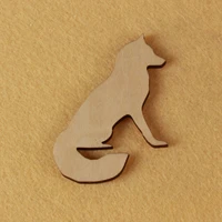 fox shape mascot laser cut christmas decorations silhouette blank unpainted 25 pieces wooden shape 0768