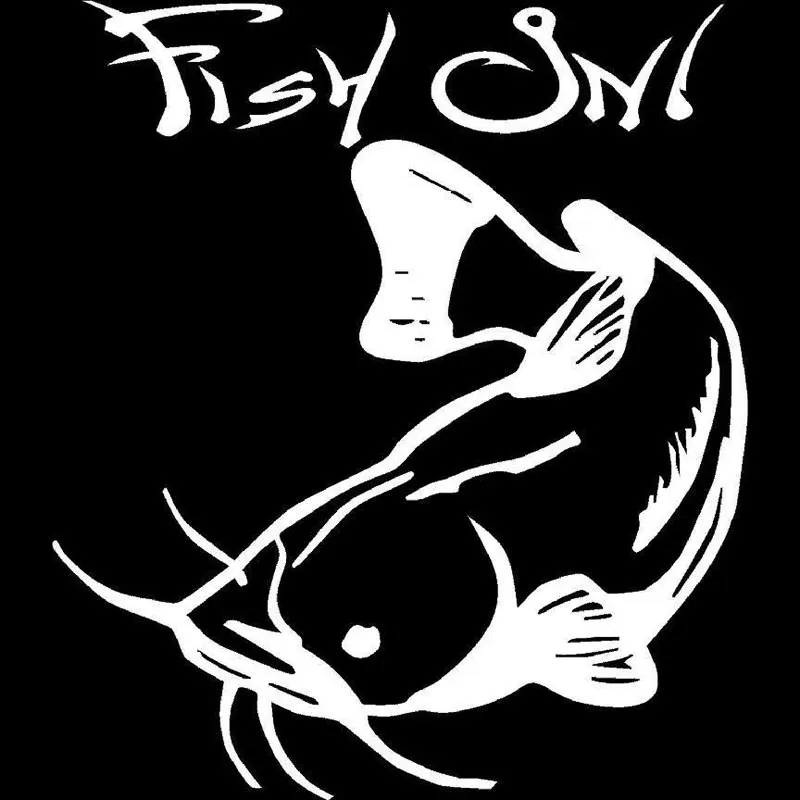 

Catfish Stick Fish Stick Waterproof PVC Boat River Fishing Hook Car Styling Personalized BSL 35.6CM*30.8CM