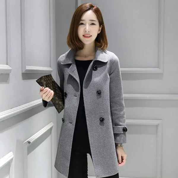 Женское пальто для волос средней длины Корейская версия осенне зимнее украшение