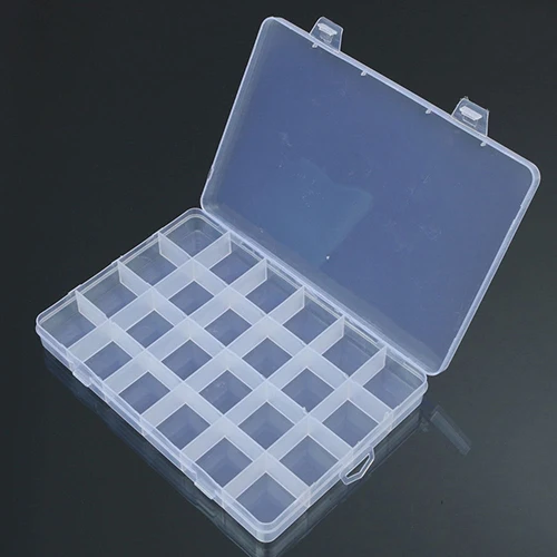 24 Compartments Plastic Box Case Jewelry Bead Storage Container Craft Organizer Box Case Jewelry Storage Container Box Case 2020
