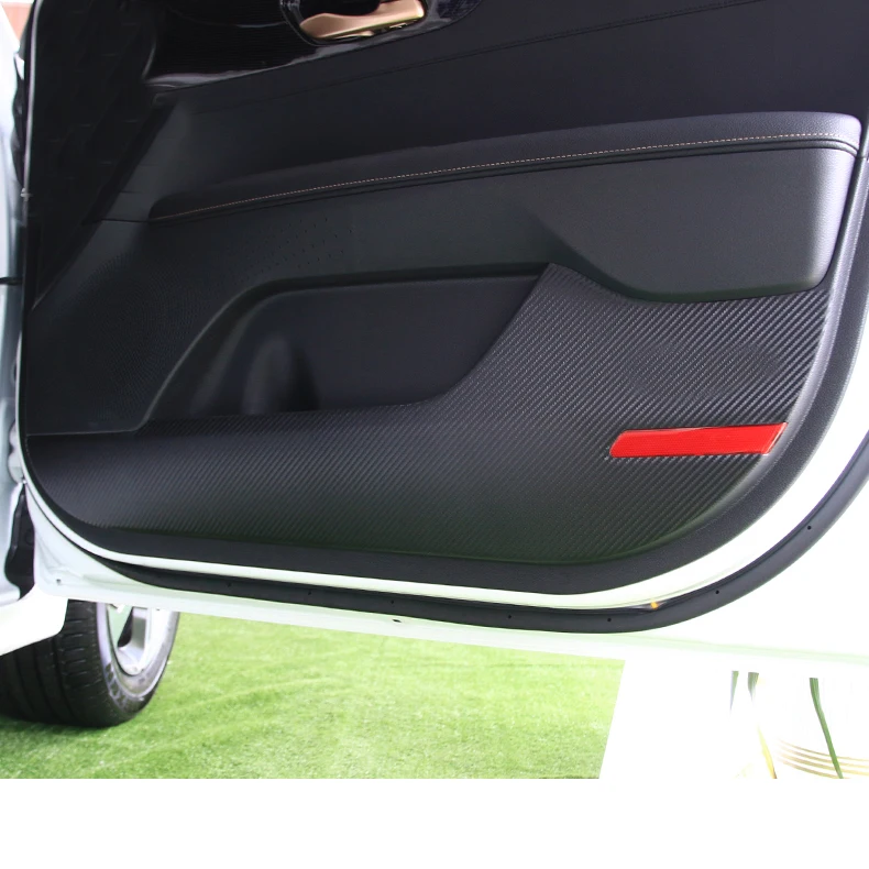 door mat 4pcs Lsrtw2017 Автомобильный Дверной анти-кик коврик для хранения для Kia K3 Kia Cerato салонные молдинги аксессуары - Название цвета: door mat 4pcs