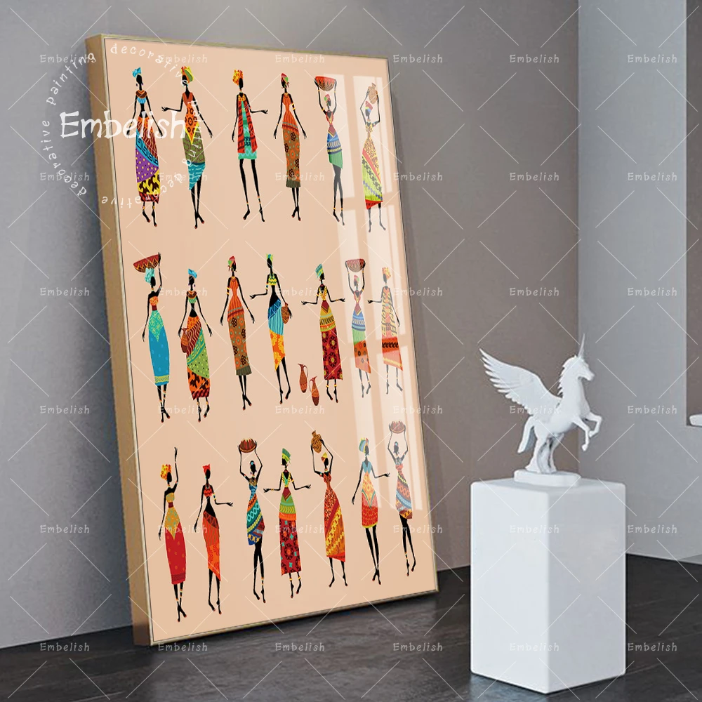 

1 Pieces Hot Selling African Woman Dancing Modern Wall Posters For Living Room HD Print Canvas Paintings Home Decor Artworks