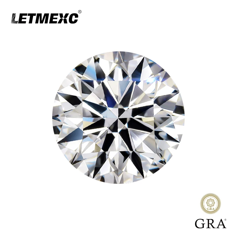 Letmexc настоящий D бесцветный бриллиант с муассанитом незакрепленный драгоценный