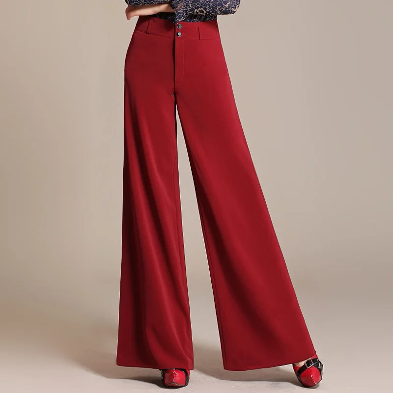 Женские широкие брюки с высокой талией размера плюс повседневные свободные