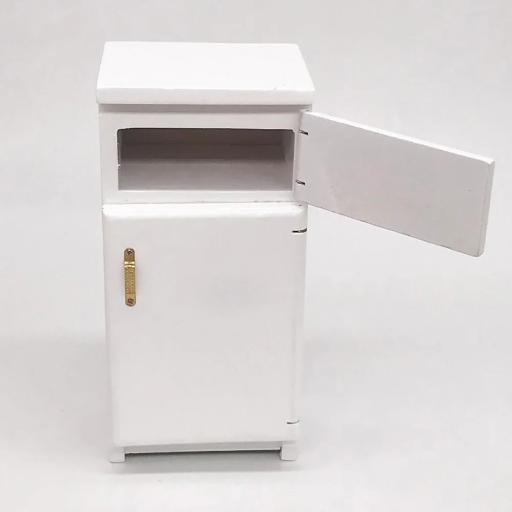 Деревянный мини холодильник кукольный домик мебель аксессуары для декора