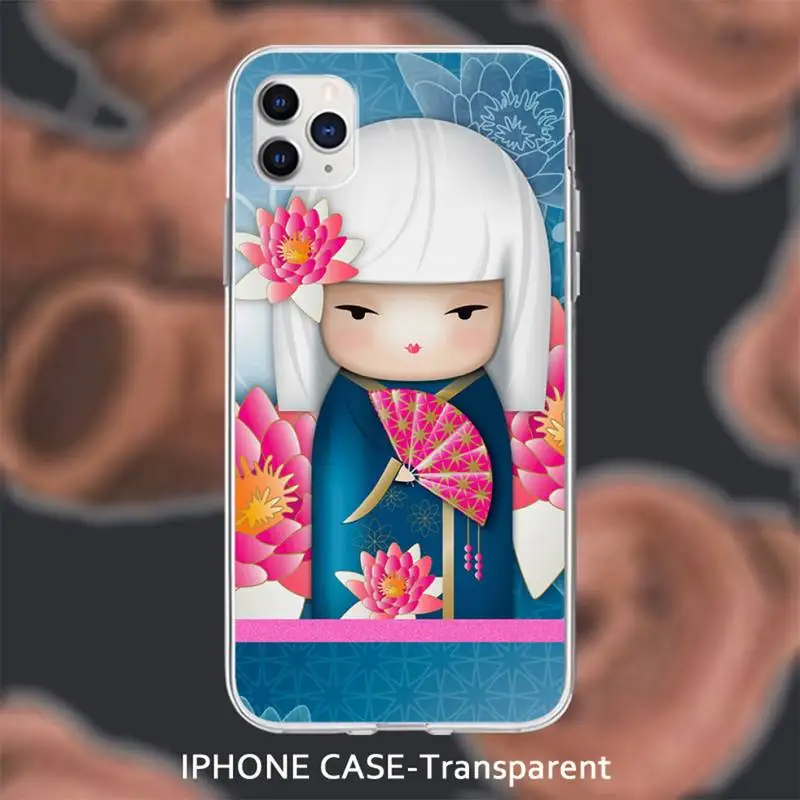 

apanese Kokeshi TPU + PC soft case cover for iphone se 2020 6 6s 7 8 plus x xs max xr 11 12 pro max funda