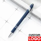 Ручка шариковая металлическая с гравировкой имени и логотипа на заказ, личный лазерный пластик