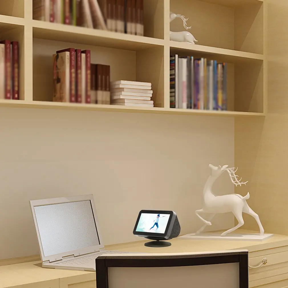 

Aluminum Stand Mount Bracket for Amazon Echo Show 5 Anti-Slip Base Magic Adjustable Rotatable Bracket Speaker Holder