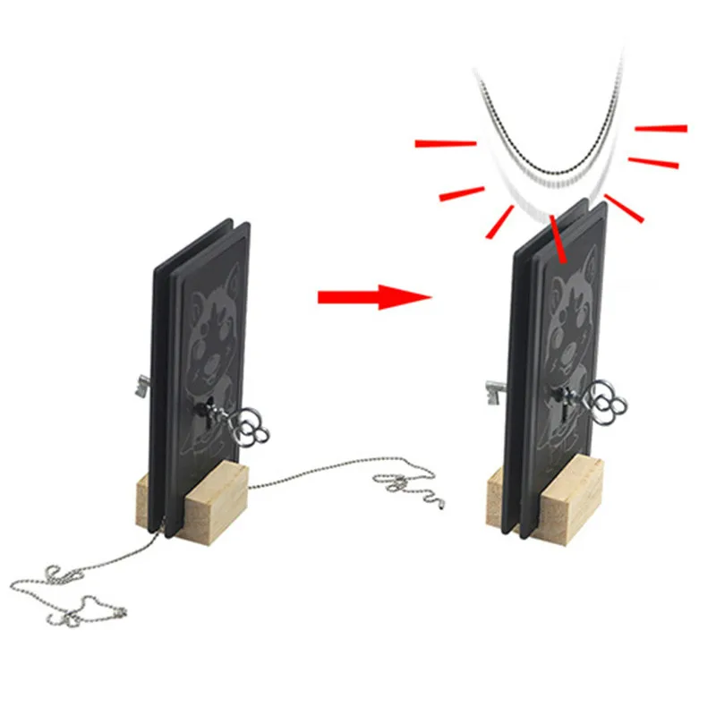 

Magical Chain Magic Necklace Close Up Magic Tricks Stage Magia Impossible Chain Through Solid Key Gimmick Penetrate Magia