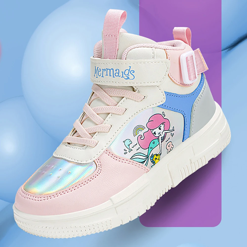 Кроссовки Детские с принтом Русалка Нескользящие на осень/зиму - купить по
