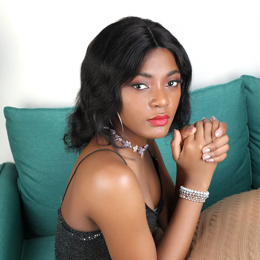 

Toocci 4x4 Lace Closure Wig Short Body Wave Wig Virgin Brazilian Lace Wig Wholesale For African Black Women