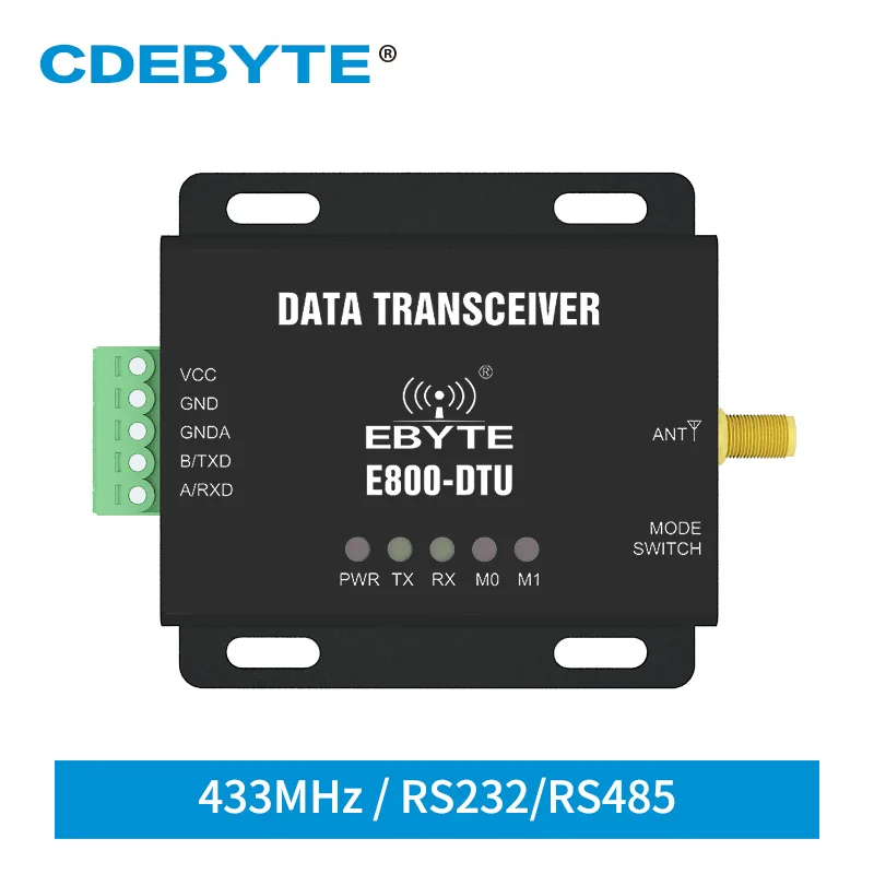 LoRa 433 МГц RS485 длинный Диапазон 2 км 17dBm модем DTU E800 (433N17 485) Беспроводной трансивер