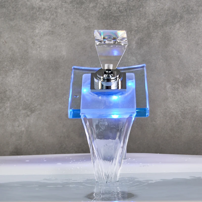 Смеситель ALENARTWATER для ванной комнаты светодиодный кран раковины крепление на