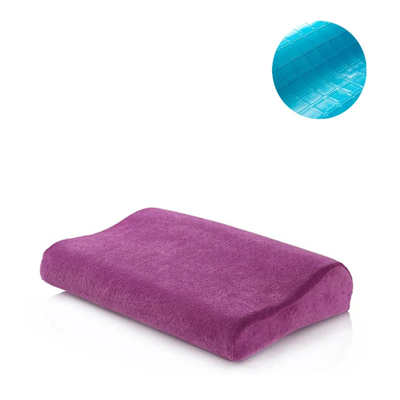 1PC Sleeping Pillow Slow Rebound Memory Cotton Summer Gel Pillow Comfortable Soft Cool Cervical Protection Neck Care Pillow