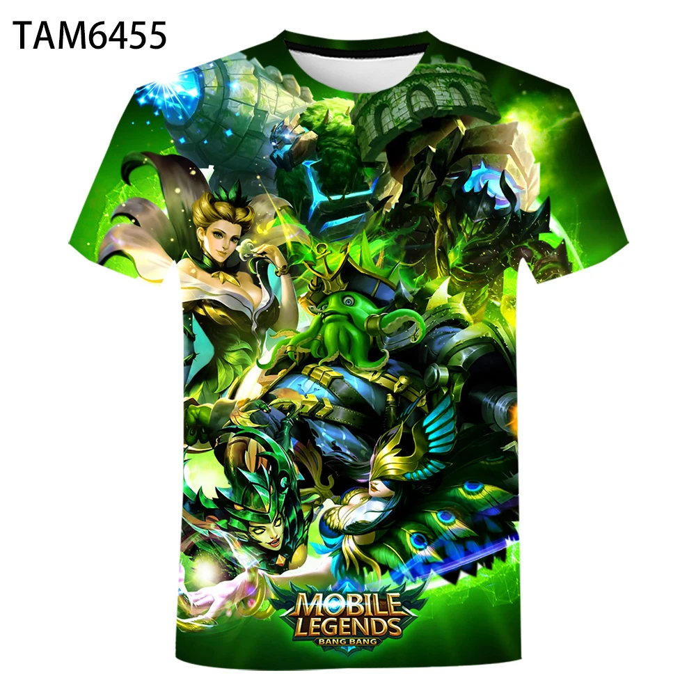 

New 3D men's and women's T-shirt cool tops Mobile Legends Bang Bang category is the king of glory game children's T-shirt
