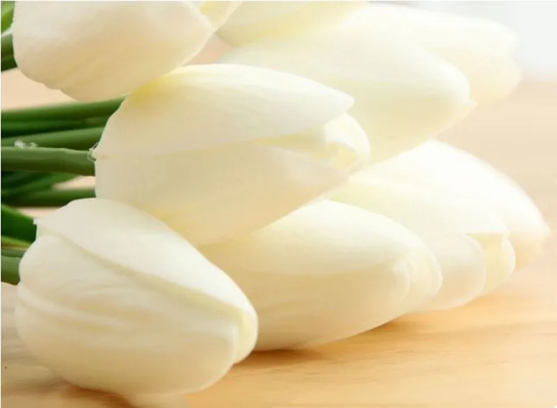1PC Leaf White 1 шт ПУ-тюльпаны Искусственные цветы Калла Настоящее прикосновение искусственные цветы для украшения мини Тюльпан Калла для украшения дома свадебные цветы - Цвет: 1PC Leaf White