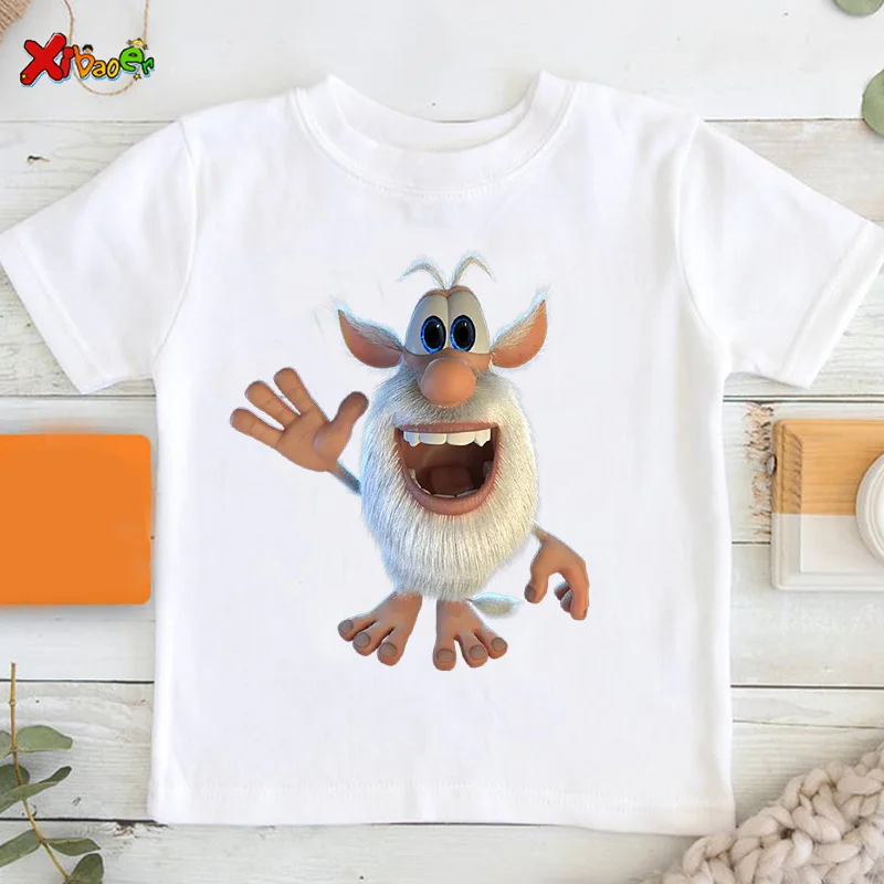

Print Cartoon Baby Clothes Pattern T-shirt Boys and Girls Soft White T Shirt Toddler Summer Fashion New Style Top Kids T Shirt