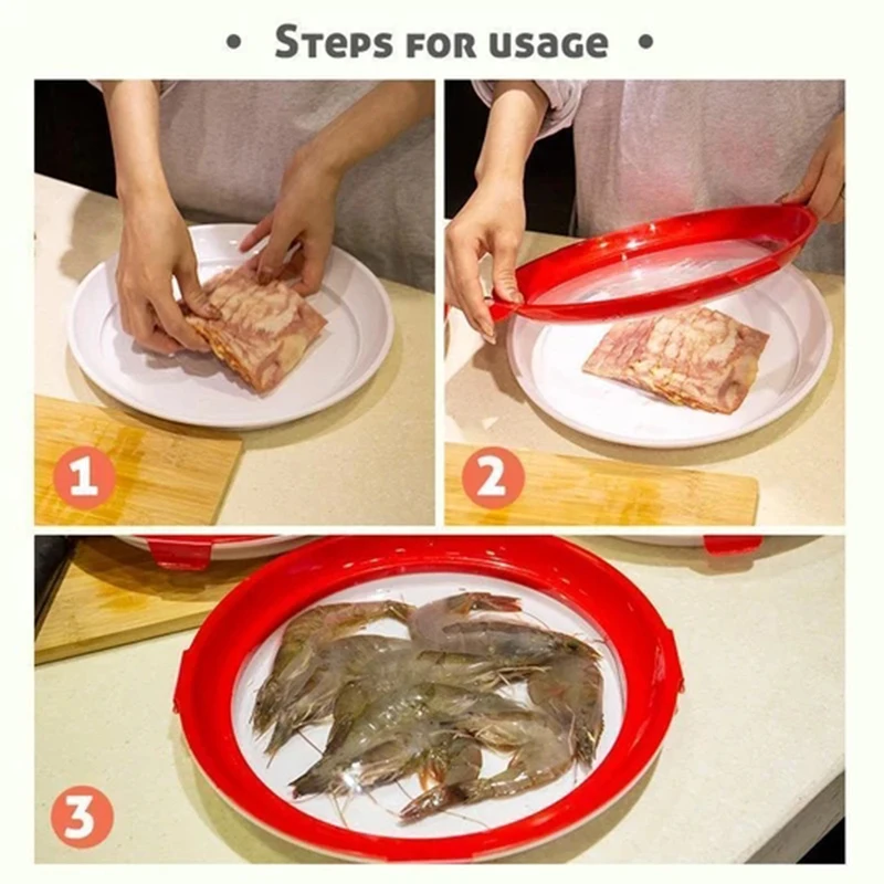 Круглый умный поднос креативный для хранения еды пластиковый контейнер набор