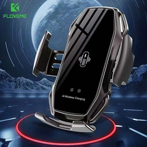 floveme automatic sensor car phone holder wireless charger for iphone 12 car holder mobile stand mount for samsung s8 s9 charger free global shipping