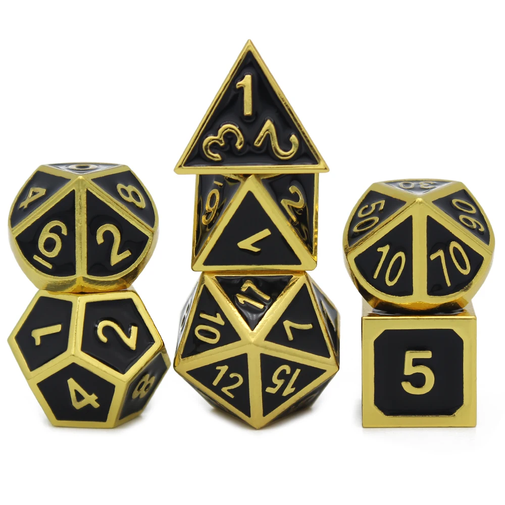 Набор металлических игральных костей D4 D6 D8 D10 D % D12 D20|Кубики| |