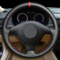 diy black faux leathercar steering wheel cover for volkswagen vw golf 4 passat b5 1996 2003 seat leon 1999 2004 polo 1999 2002