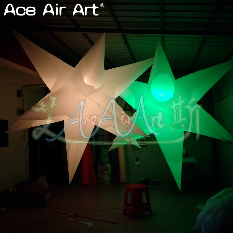 1 лот 2 м диаметр Красочный Светодиодный Надувные Звезды светящаяся для ночного