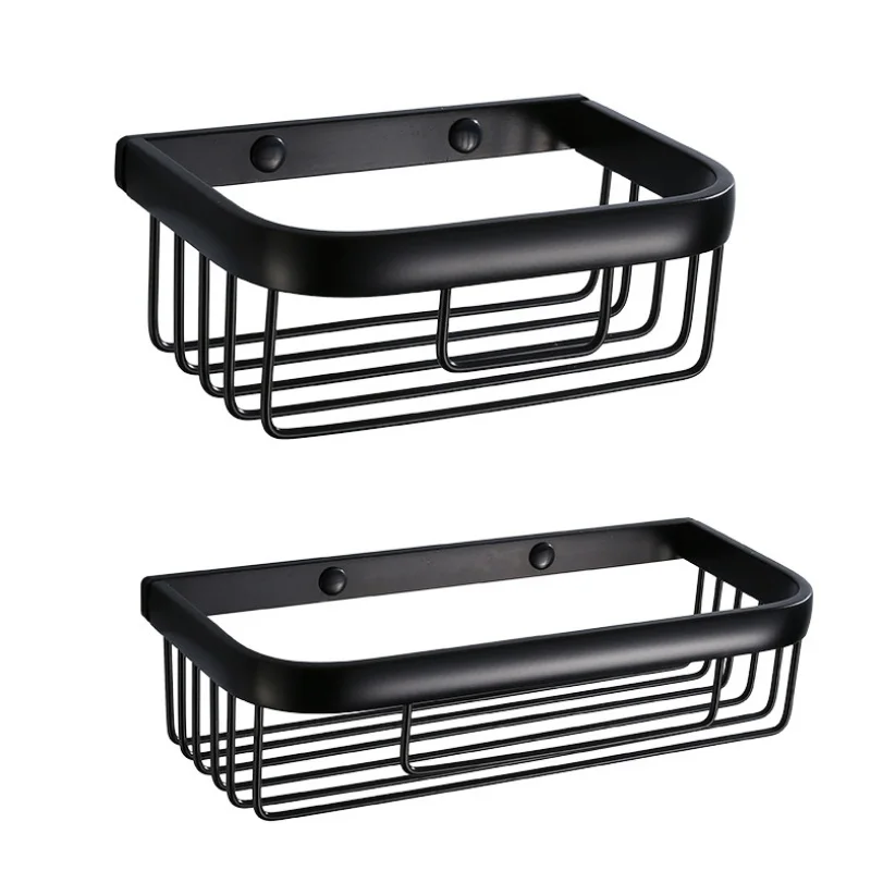 

Bathroom Shelf Corner Organizer Aluminum Black Shelves Shower Storage Rack Wall Mounted Corner Basket Shampoo Shelf Storage