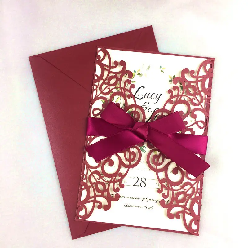 1 шт. темно-синий Карманный пригласительный лазер пригласительные приглашения