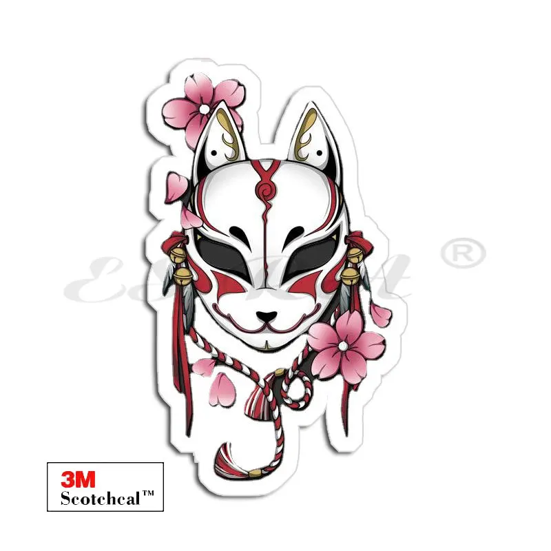 Наклейки для ноутбука с маской Сакура виниловые наклейки автомобильные японские
