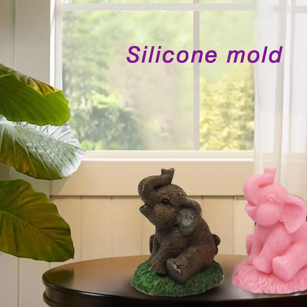 Silicone Mold 3D Elephant Soap Handicraft DIY Cake Decoration Baking Tools For Fondant Chocolate Candles Making |