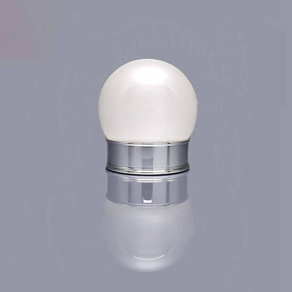 Novel Design Cosmetic Jar, 15g White Round Cream Acrylic Jar
