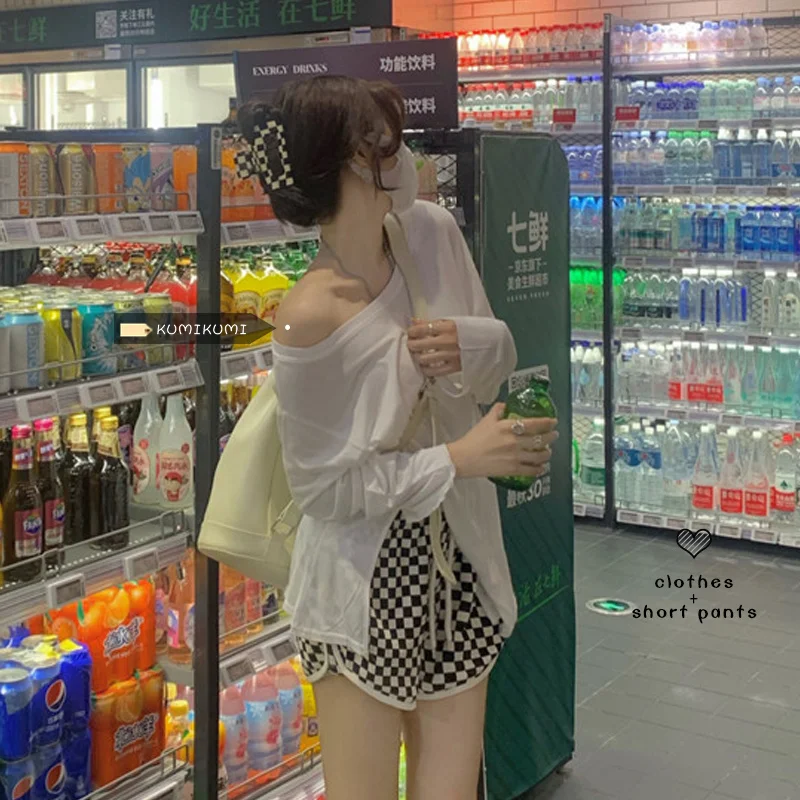 Белая Солнцезащитная блузка для женщин на раннюю осень тонкий дизайн