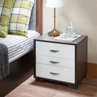 acme eloy night table exquisite nightstand with 3 drawer 20x16x19 inch wooden frame whitebrownus stock