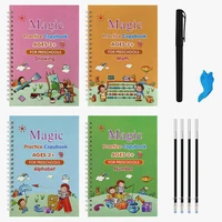 4 booksset of childrens copybook reusable handwriting practice learn english magic stationery calligraphy montessori copybook