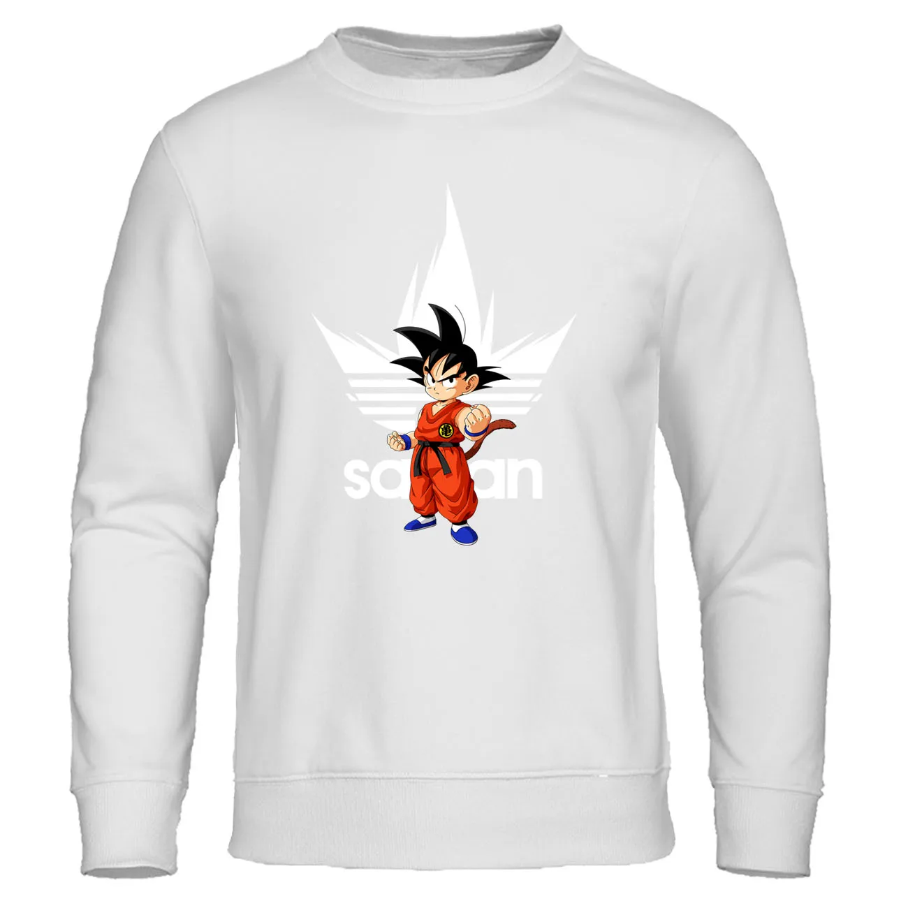 white 6-5 Драконий жемчуг Z Dbz Сон Гоку толстовки японского аниме пуловер для мужчин Харадзюку С Капюшоном Повседневная Уличная одежда Драконий жемчуг Z мужские толстовки - Цвет: white 6-5