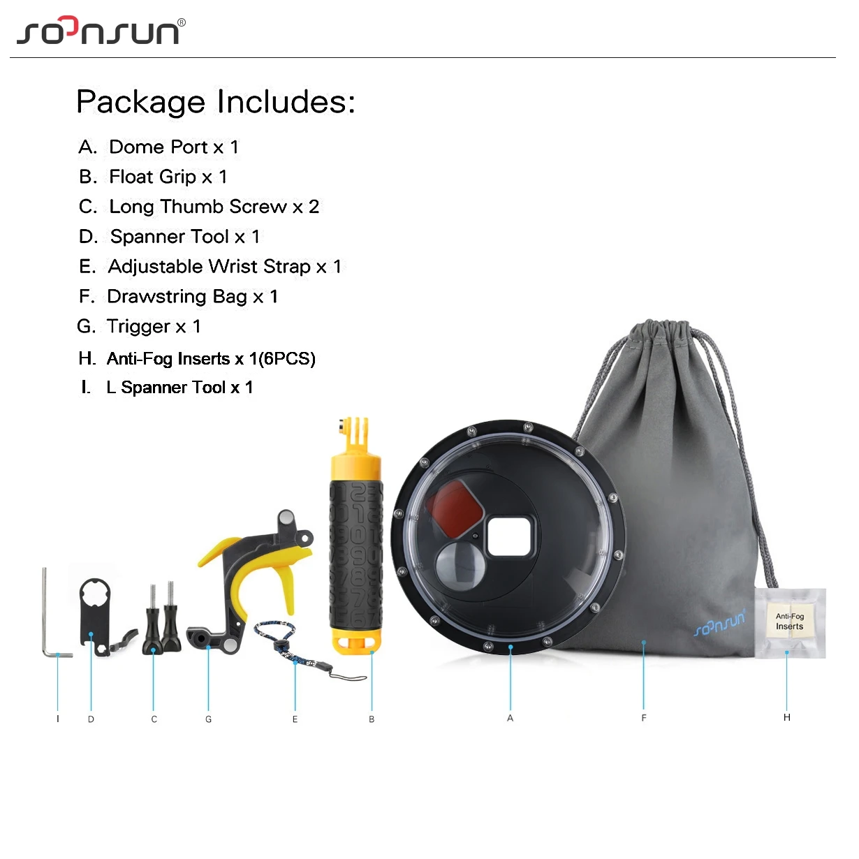 SOONSUN 45 м фильтр для дайвинга переключаемый купольный порт водонепроницаемый