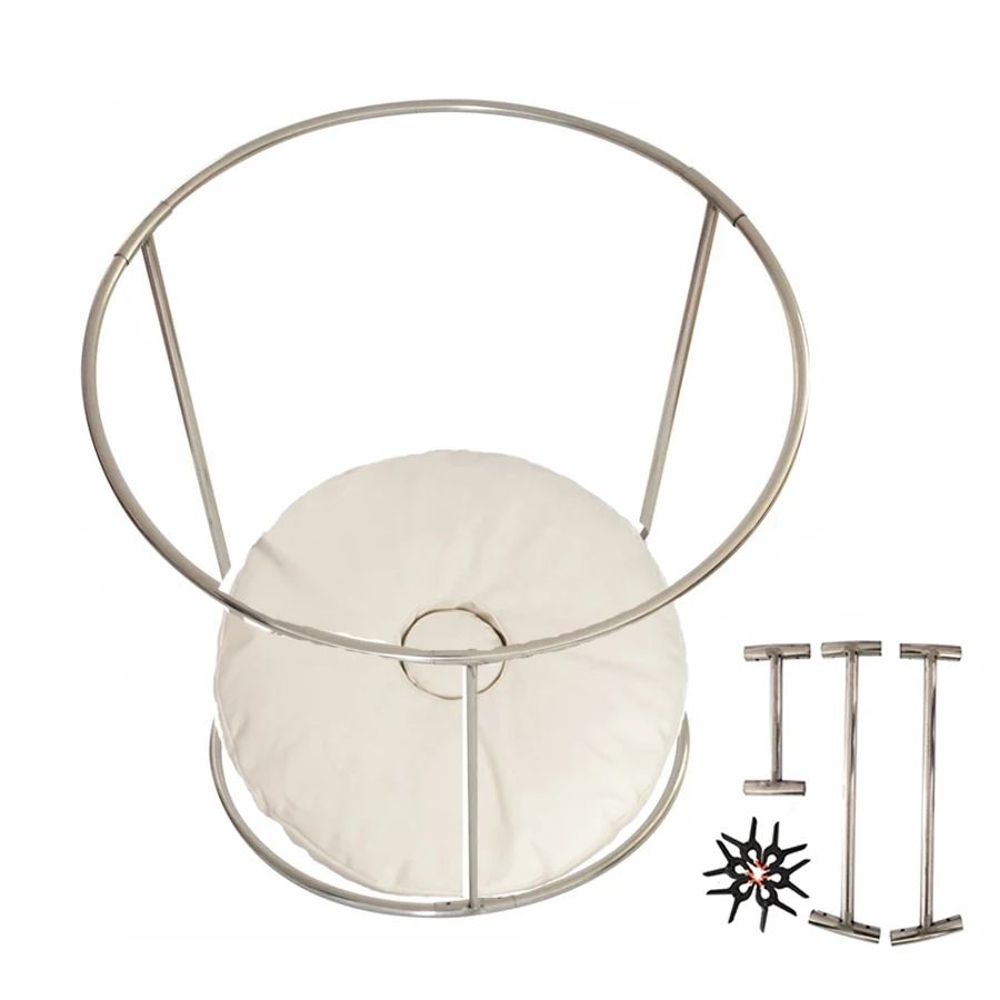Double Size Beanbag Stand Carry Case Set Newborn Photography Props Newborn Posing Bean Bag Frame Stainless Steel Round Stand