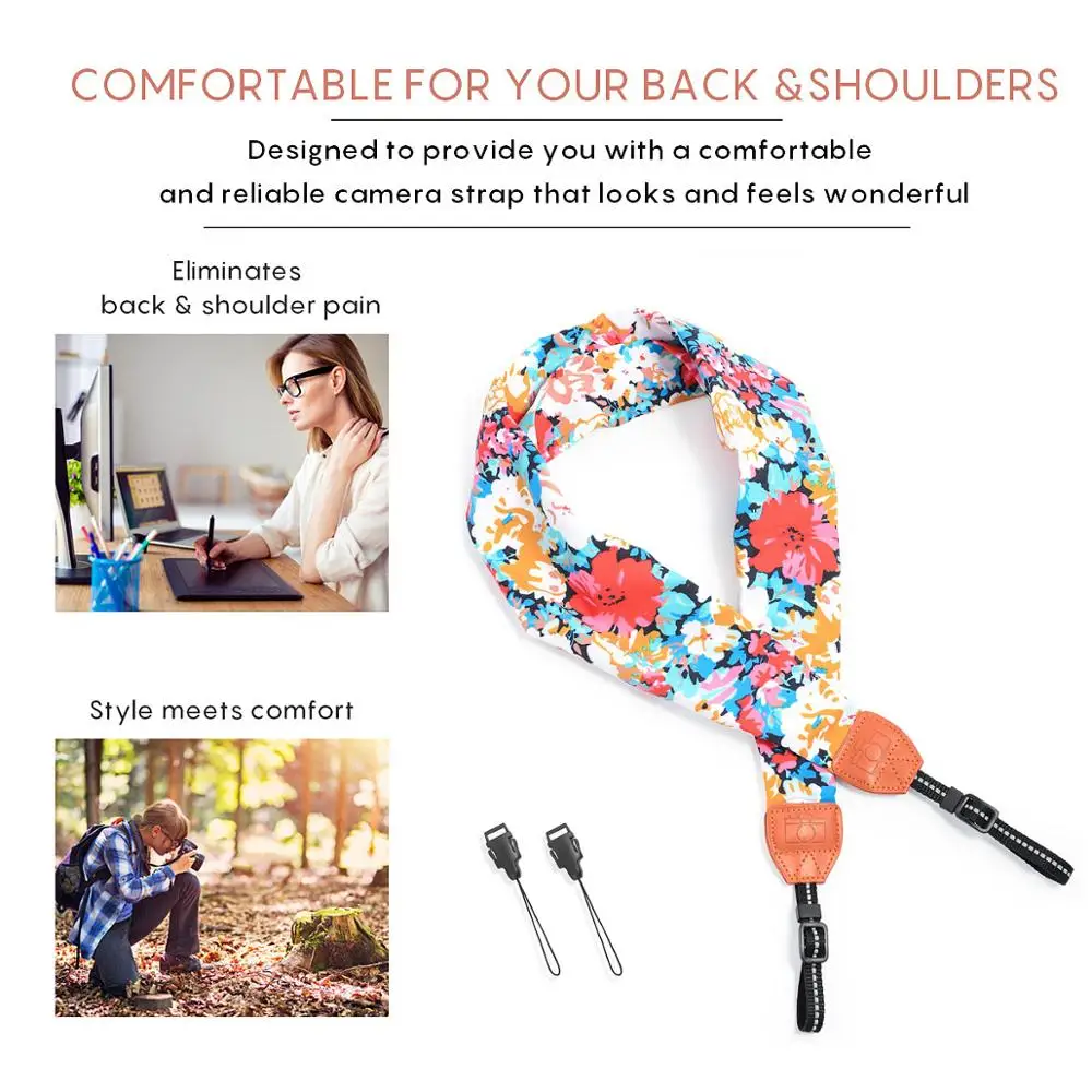 Ремень для камеры с мягким шарфом Наплечная шея подходит всех SLR и DSLR камер