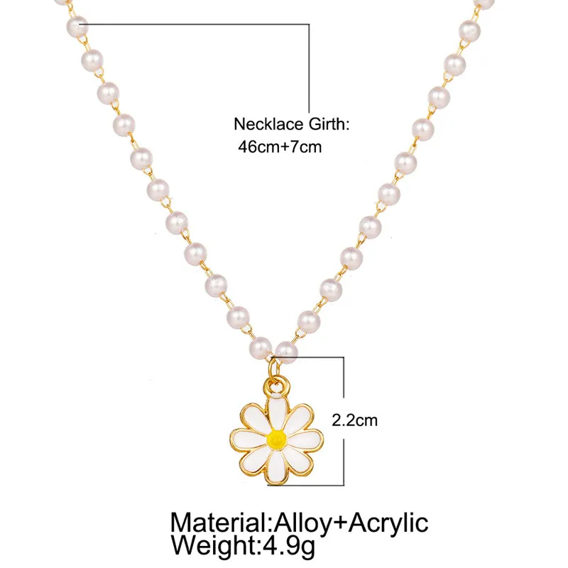 Модное ожерелье-чокер с бусинами из хризантемы для женщин элегантное Простое