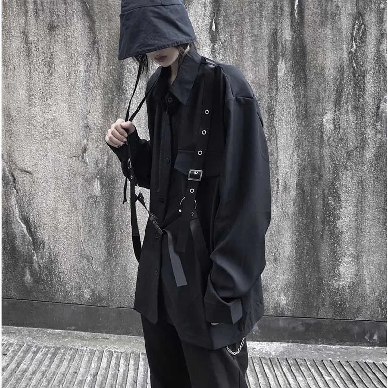 NiceMix 2020 Новые Модные осенние однотонные Однотонная рубашка для женщин с ремешком