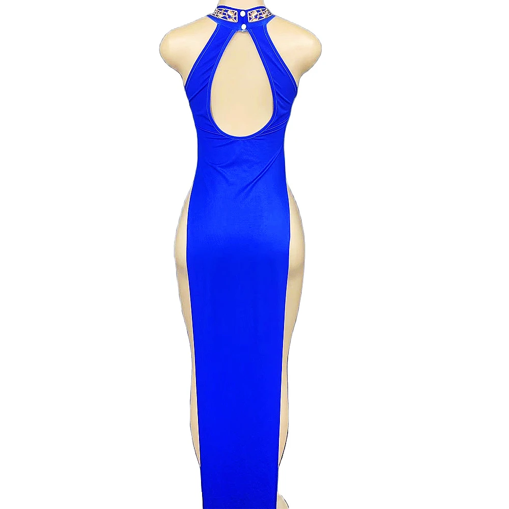 Стразы украшение на цепочке без рукавов с открытой спиной платье высоким