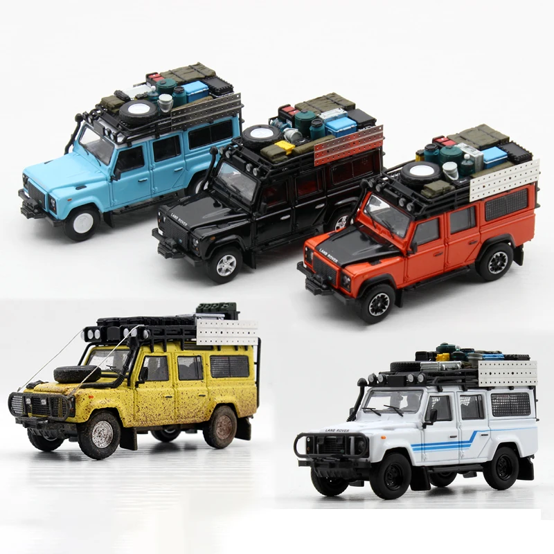 

Diecast 1:64 Land Rover Defender 110 Master Camel Cup Off-road SUV Simulation Alloy Car Model Collection Display Gift for Boys