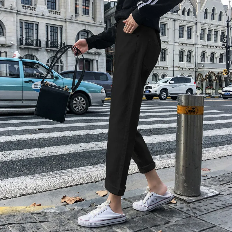 

DEWADBOW Straight Jeans Loose Pants Women's 2021 New Spring E-Girl Vintage Fashion Denim Streetwear
