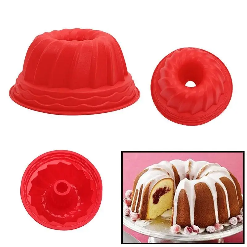 

1 pc Kitchenware Mould Pastry Cake Tray Practical Bakeware Bread Mold Ring Shaped Silicone Pan Jewelry Swirlmold